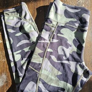 ZYIA Camo Leggings in Green and Black